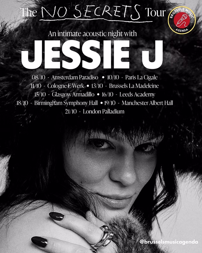 Jessie J, The No Secrets Tour 2025 UK & Europe
