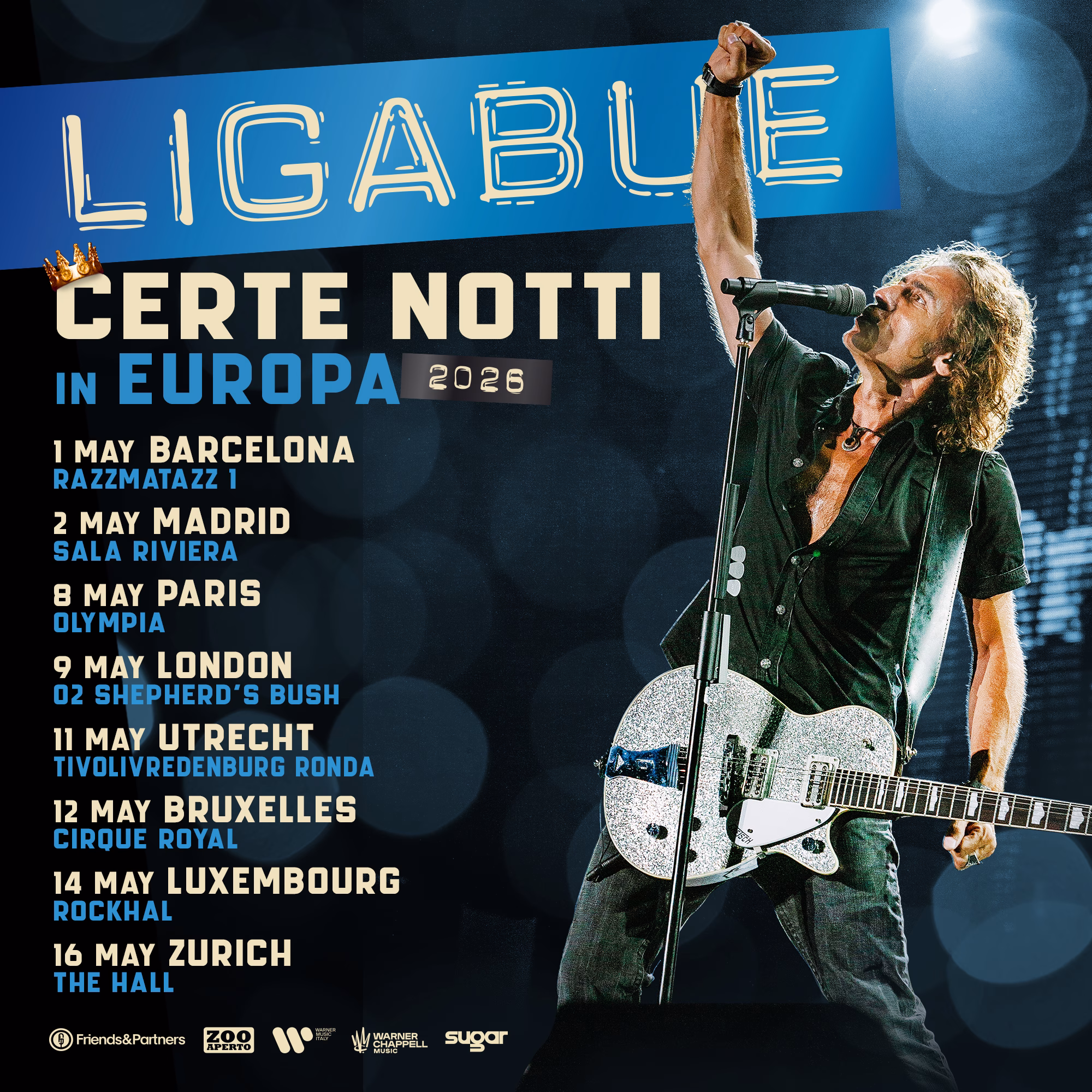 Ligabue, Certe Notti in Europa 2026