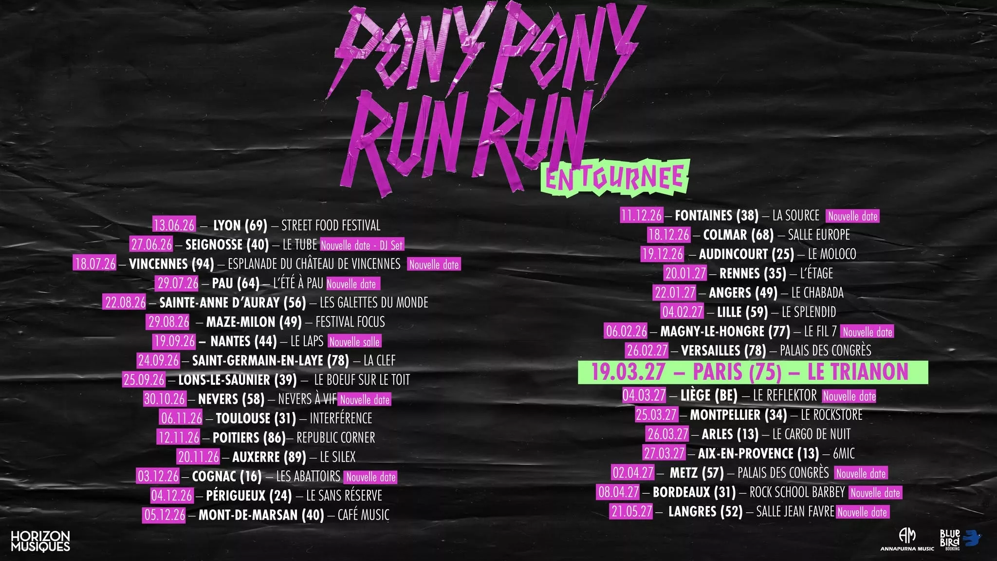 Pony Pony Run Run, en tournée