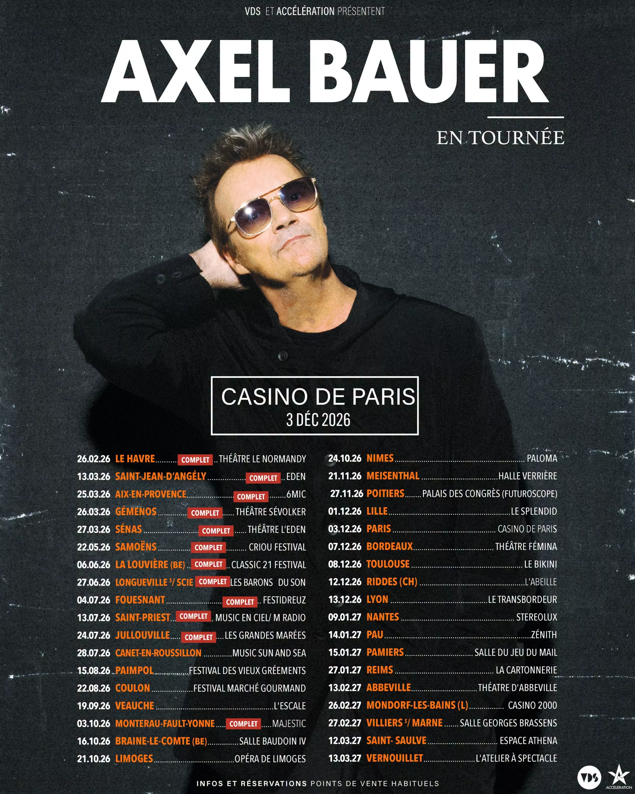 Axel Bauer en tournée
