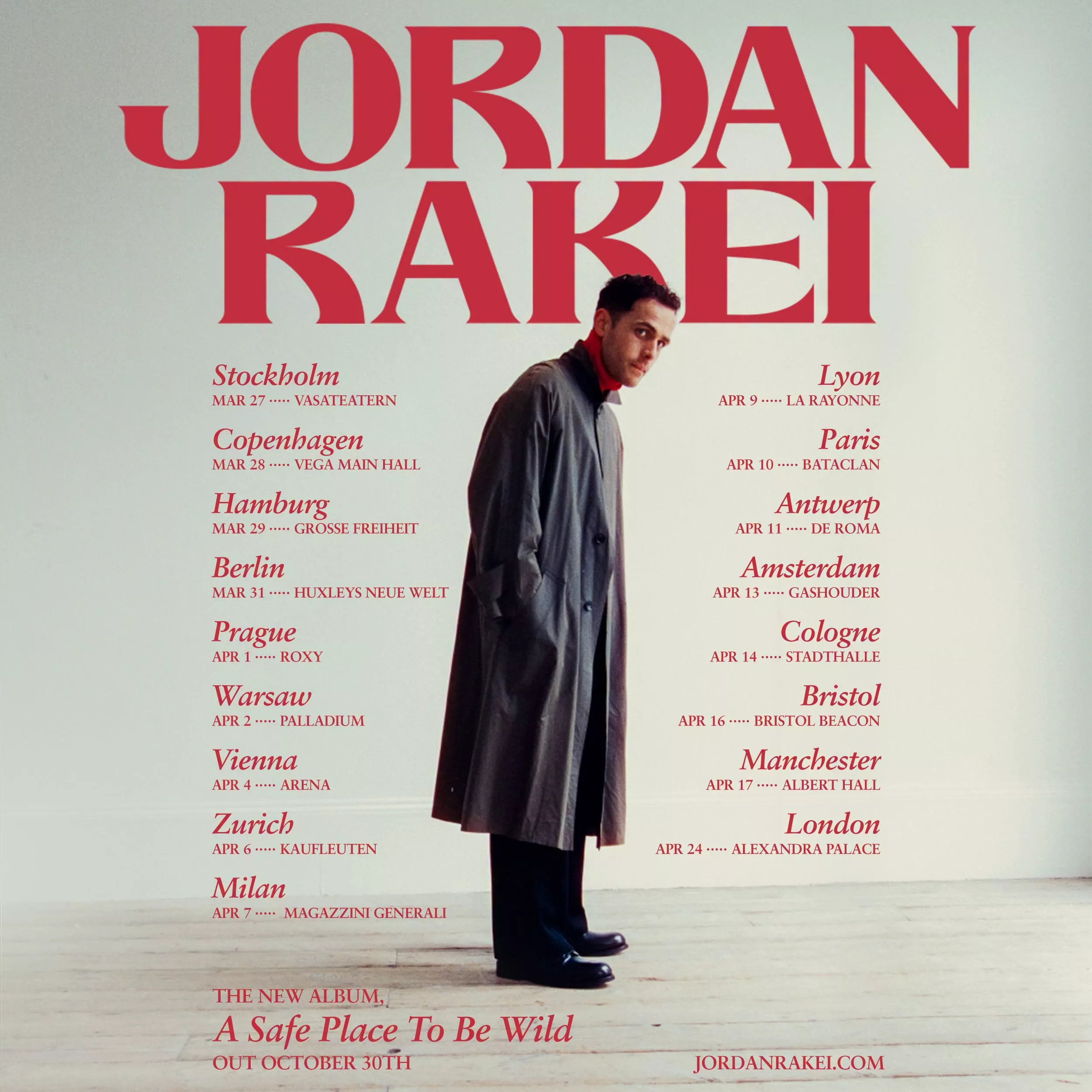 Jordan Rakei, EU/UK Tour