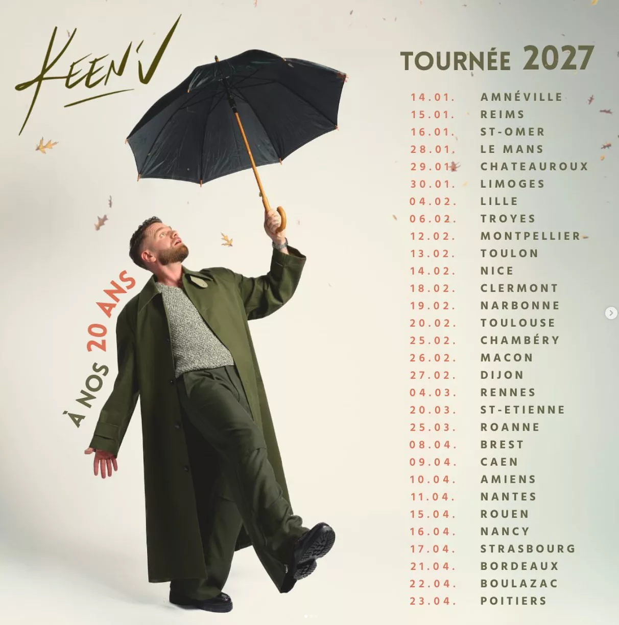 Keen'v, A nos 20 ans