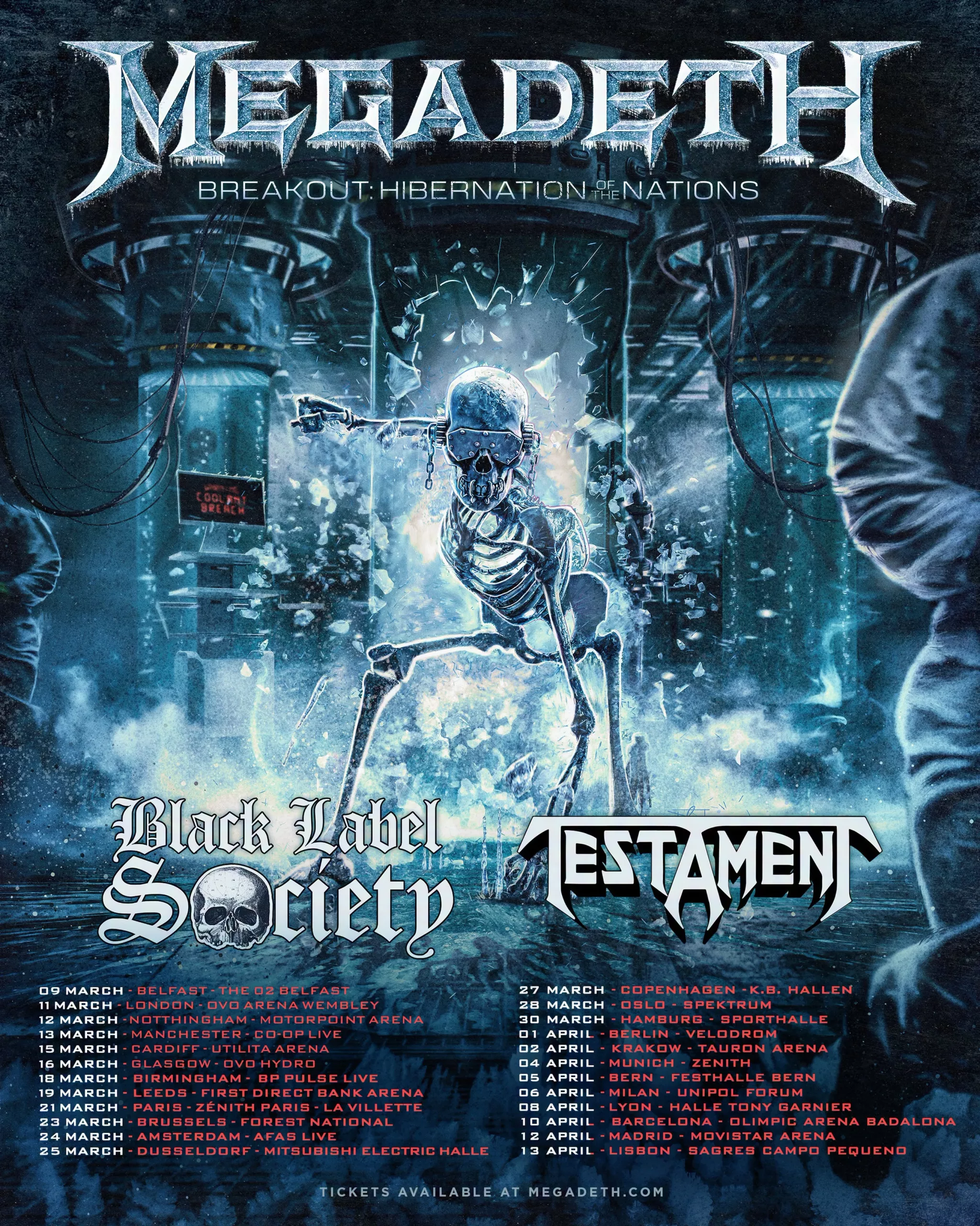 Megadeth – Breakout, Hibernation Of The Nations Europe Tour 2027