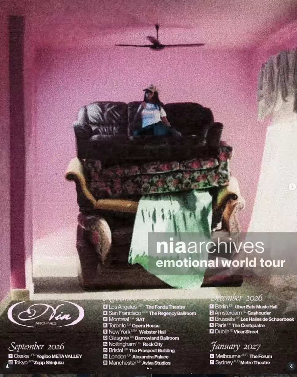 Nia Archives, Emotional World Tour