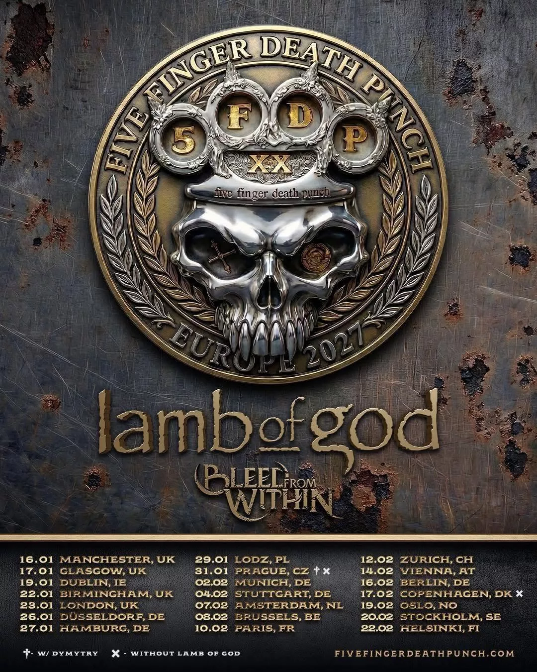 Lamb of God, Bleed from Within - Europe 2027