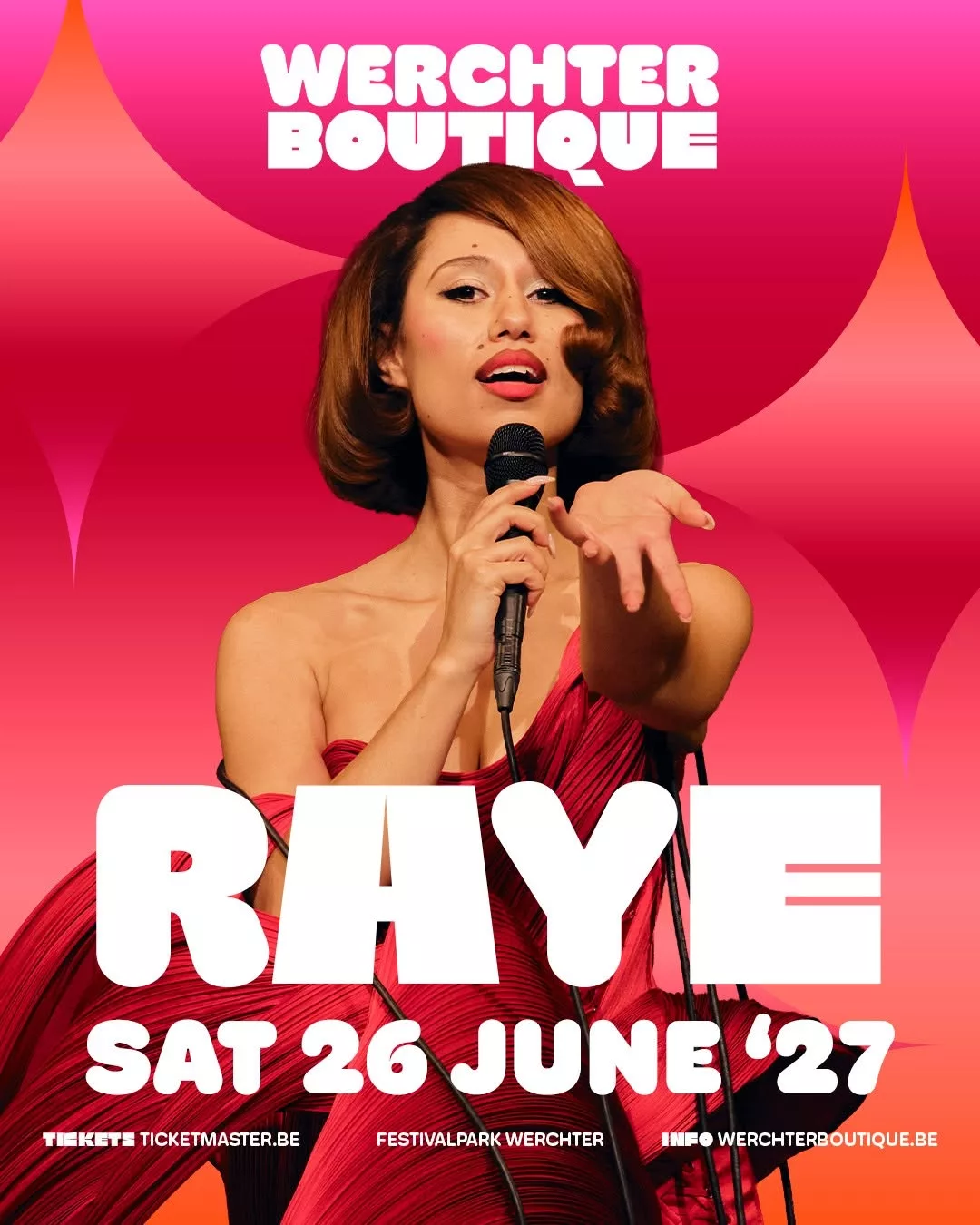 RAYE en tête d'affiche de Werchter Boutique 2027