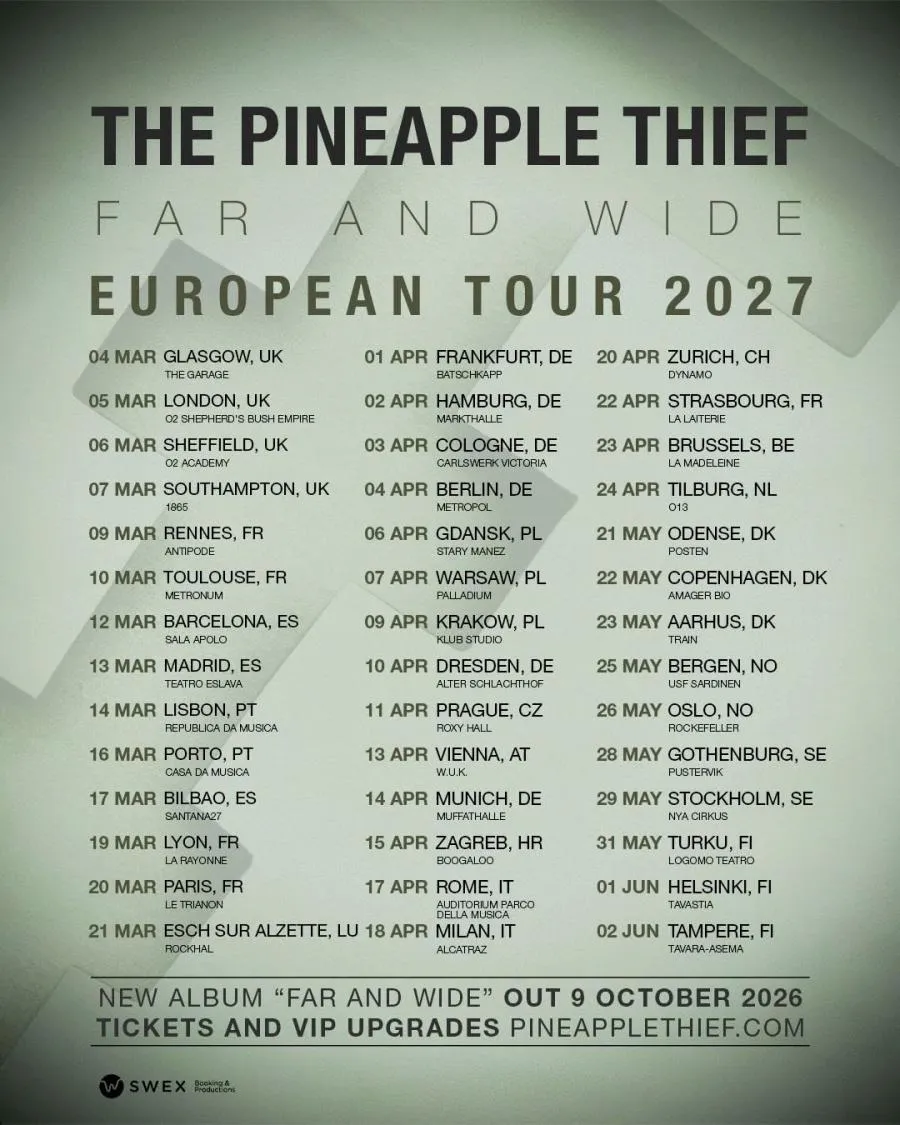 The Pineapple Thief, Far and Wide European Tour 2027