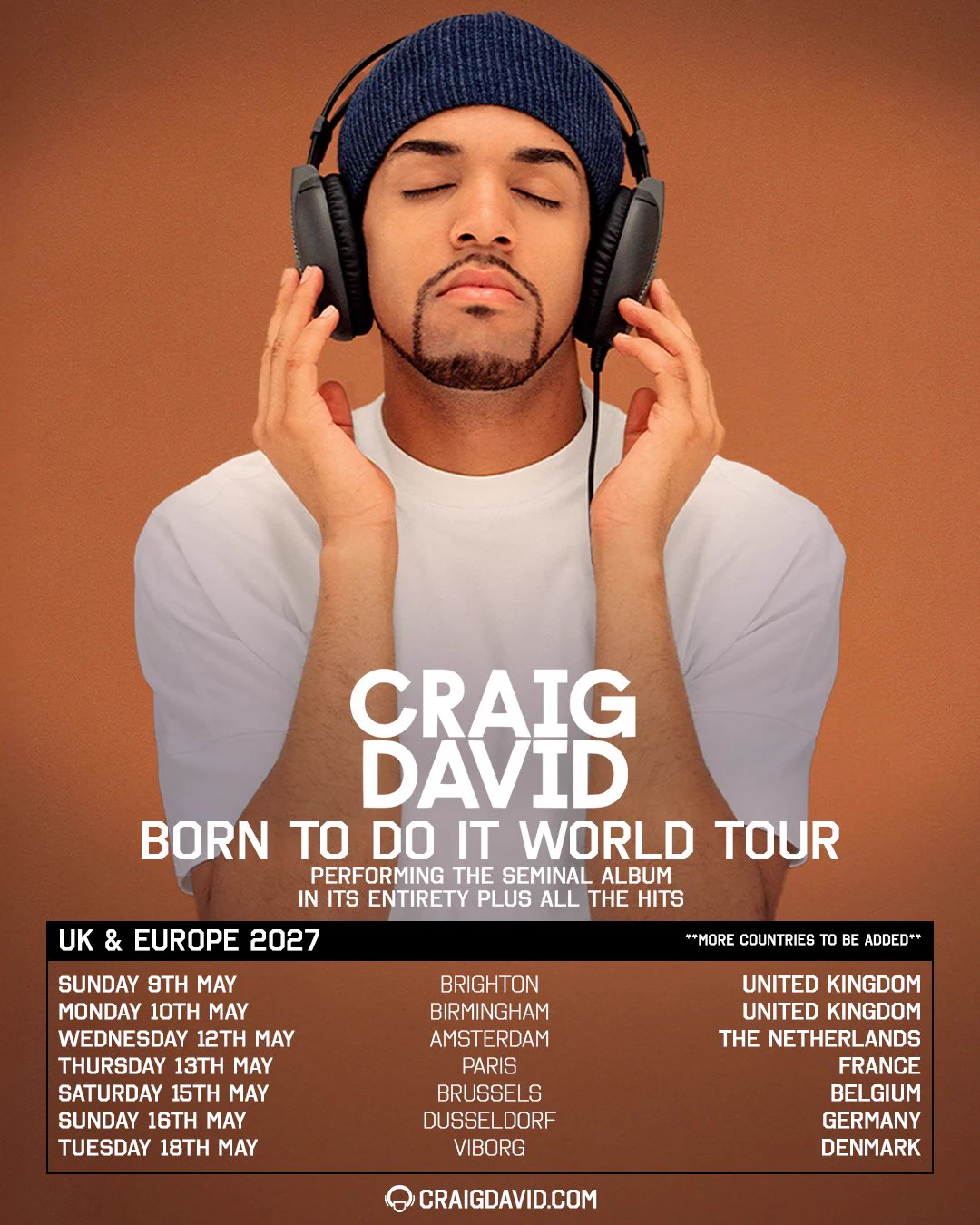 Craig David, Born to do it World Tour