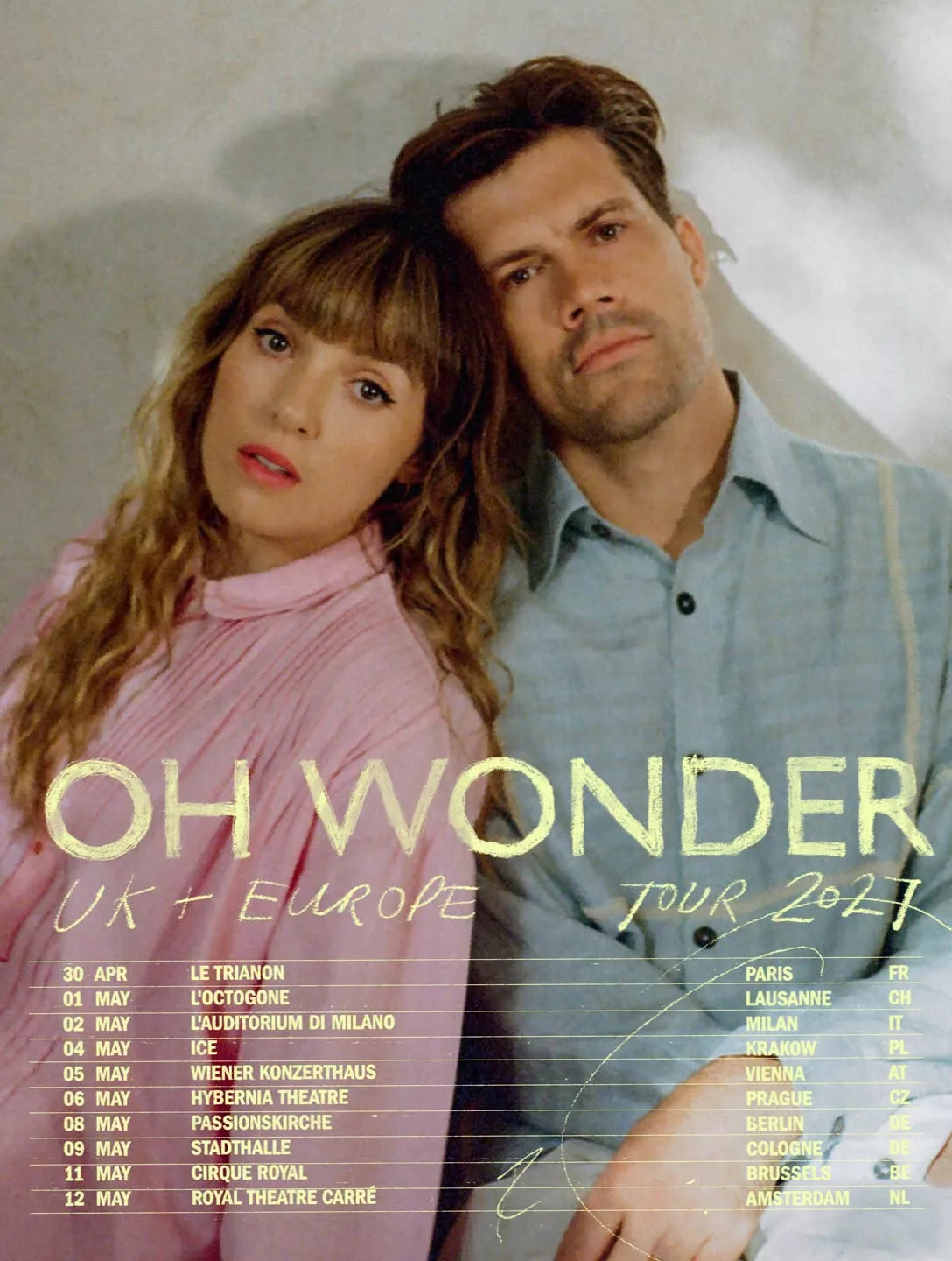 Oh Wonder, UK + Europe Tour 2027