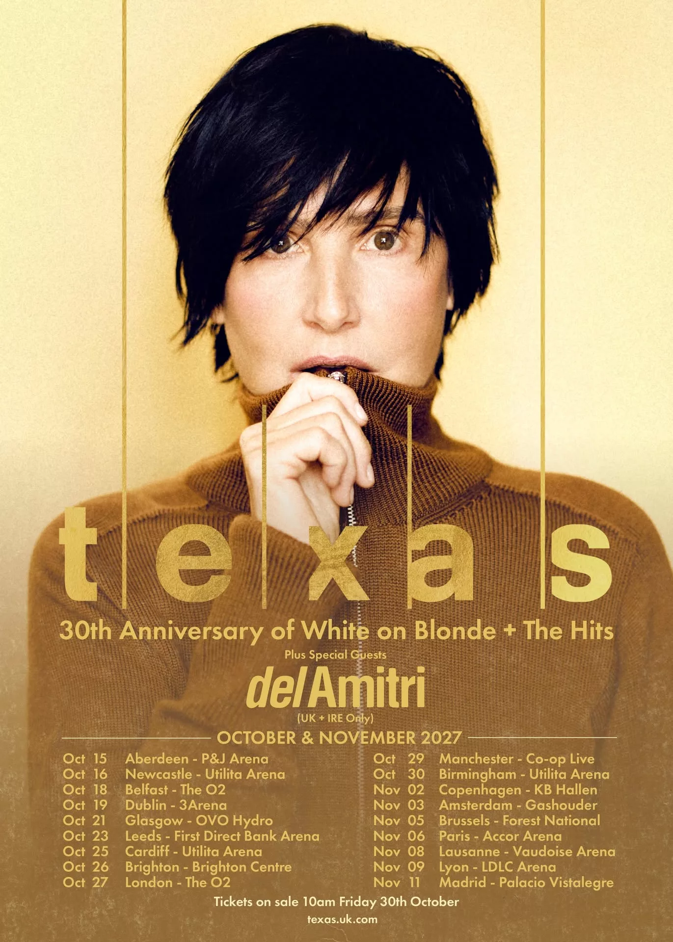 Texas – “30th Anniversary of White on Blonde + the hits”
